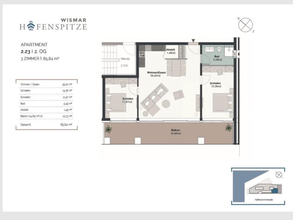 Hafenspitze App 23 Wismar Exterior foto
